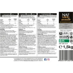 NAF General Purpose Supplement 5 NAF General Purpose Supplement -Exporteren Paard Gear Winkel naf general purpose supplement r01 15kg back.925a2e 1