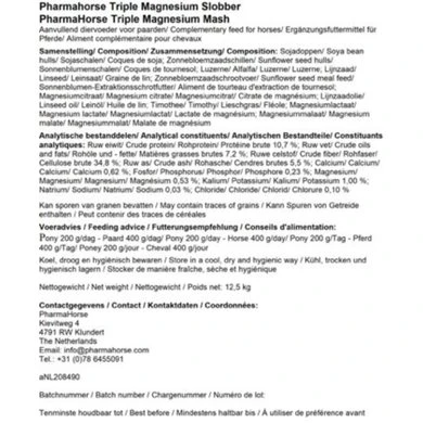 PharmaHorse Slobber Triple Magnesium 10kg 2 PharmaHorse Slobber Triple Magnesium 10kg - Afbeelding 2