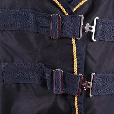 EQUITHÈME Zomerdeken Chic 0g Navy/Goud 3 EQUITHÈME Zomerdeken Chic 0g Navy/Goud - Afbeelding 3