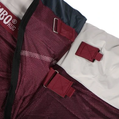 Rambo Summer Series Turnout 0g Grey/Burgundy 7 Rambo Summer Series Turnout 0g Grey/Burgundy - Afbeelding 7