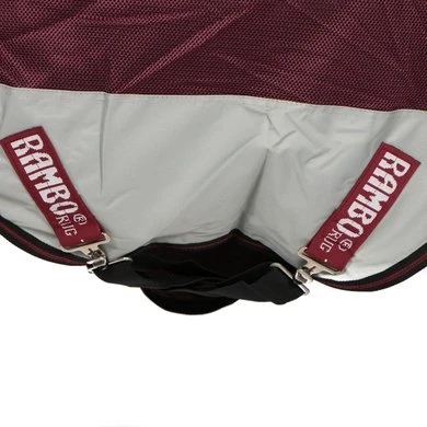 Rambo Summer Series Turnout 0g Grey/Burgundy 8 Rambo Summer Series Turnout 0g Grey/Burgundy - Afbeelding 8