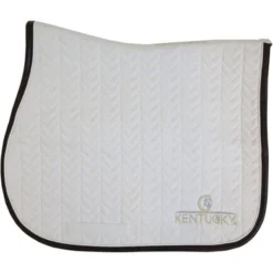 Kentucky Horsewear Kentucky Spring Zadeldekje Fishbone Leather White Full -Exporteren Paard Gear Winkel productkentucky 42576 02.f40b27