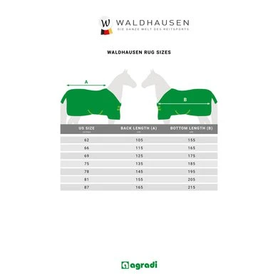Waldhausen Fleecedeken Fleece Zwart/zilver 2 Waldhausen Fleecedeken Fleece Zwart/zilver - Afbeelding 2