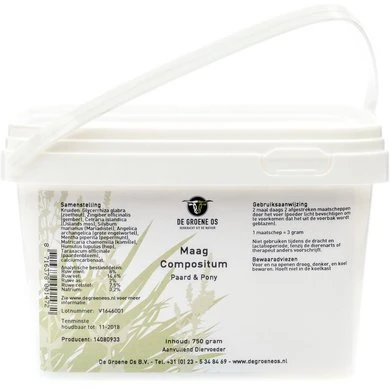 Groene Os Mentha Complex/Maag Compositum Paard/Pony 750g 1 Groene Os Mentha Complex/Maag Compositum Paard/Pony 750g