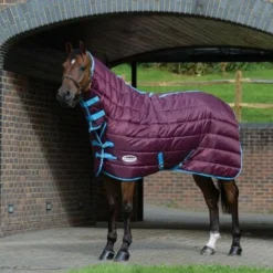 Weatherbeeta Comfitec 210D Channel Quilt Combo Neck Medium Druif/Blauw 135/185