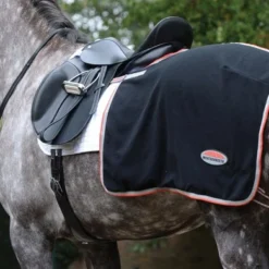 Weatherbeeta Quarter Sheet Therapy Tec Fleece Black/Silver/Red -Exporteren Paard Gear Winkel wb 1001611005 wb thrpy qtr sht image lifestyle1.0482b5