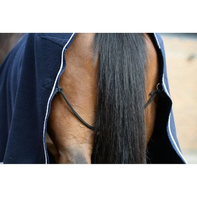 Weatherbeeta Showdeken Wool Standard Neck Navy/Wit 4 Weatherbeeta Showdeken Wool Standard Neck Navy/Wit - Afbeelding 4