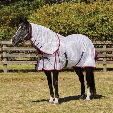 Weatherbeeta Zomerdeken Lite III Combo Neck 190g Wit/Navy/Rood 125/175 1 Weatherbeeta Zomerdeken Lite III Combo Neck 190g Wit/Navy/Rood 125/175