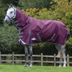 Weatherbeeta Regendeken Comfitec Plus Dynamic II Detach-A-Neck Lite Maroon/Grijs/Wit