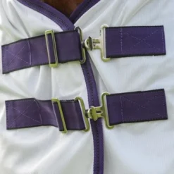 WeatherBeeta Vliegendeken Comfitec Essential Mesh Neck Wit/Paars/Zwart -Exporteren Paard Gear Winkel weatherbeeta adjustable surcingle front closure.b33d30