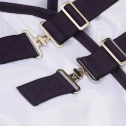 WeatherBeeta Vliegendeken Comfitec Essential Mesh Neck Wit/Paars/Zwart -Exporteren Paard Gear Winkel weatherbeeta essential mesh adjustable surcingle closure.c0e12a