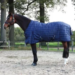 HKM Winterstaldeken 200g Katoen 1200D Donker Blauw -Exporteren Paard Gear Winkel web 44536642.d17079